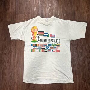 1991 Vintage Soccer World Cup USA '94 T-Shirt Size Large
